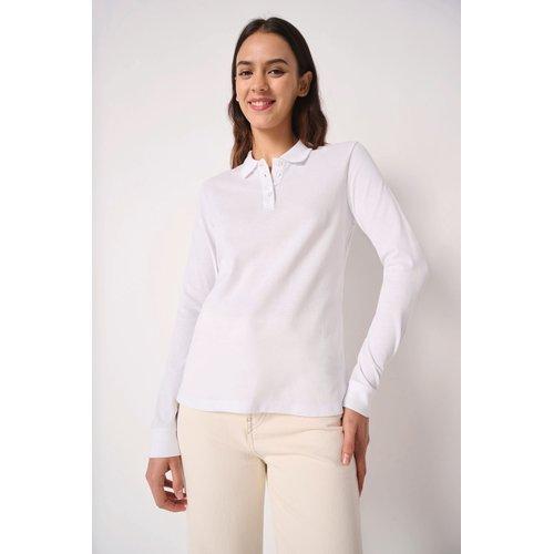Ladies' pique LSL polo shirt
