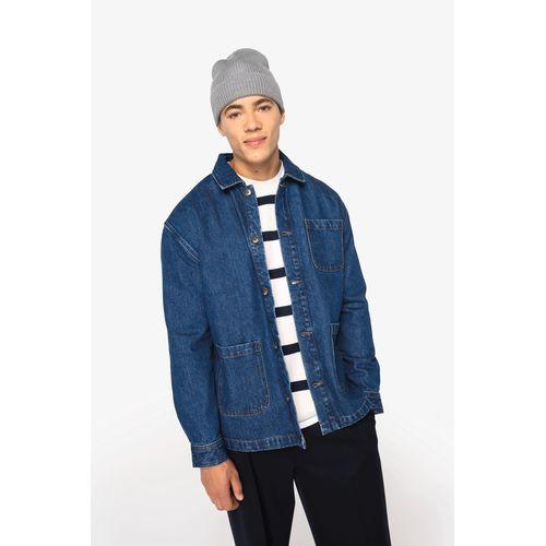 Eco-friendly unisex dropped shoulders denim jacket