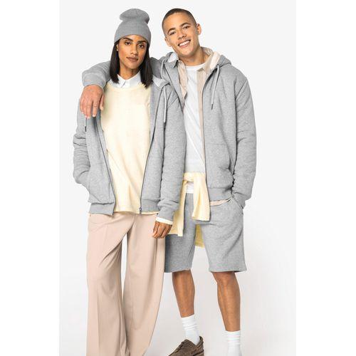 Eco-friendly unisex sherpa-lined full zip sweatshirt