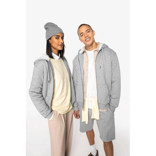 Eco-friendly unisex sherpa-lined full zip sweatshirt
