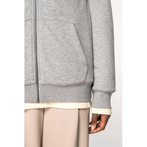 Eco-friendly unisex sherpa-lined full zip sweatshirt