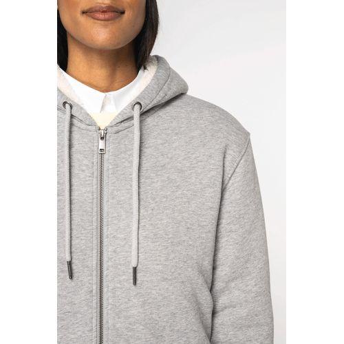Eco-friendly unisex sherpa-lined full zip sweatshirt