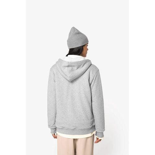 Eco-friendly unisex sherpa-lined full zip sweatshirt