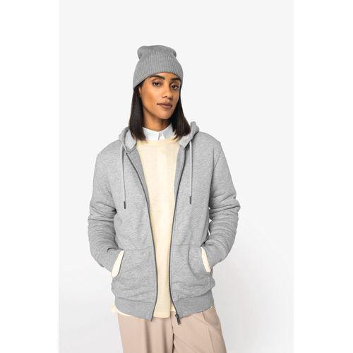 Eco-friendly unisex sherpa-lined full zip sweatshirt