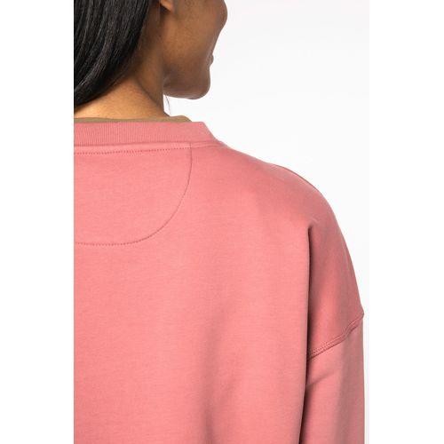 Eco-friendly ladies' dropped shoulders round neck sweatshirt