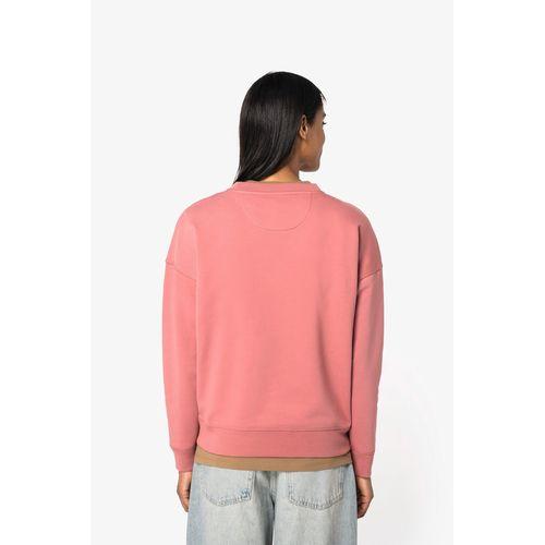 Eco-friendly ladies' dropped shoulders round neck sweatshirt