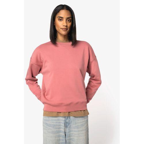 Eco-friendly ladies' dropped shoulders round neck sweatshirt