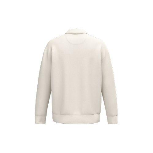 Sweat-shirt écoresponsable quart zip col polo à épaules tombantes unisexe
