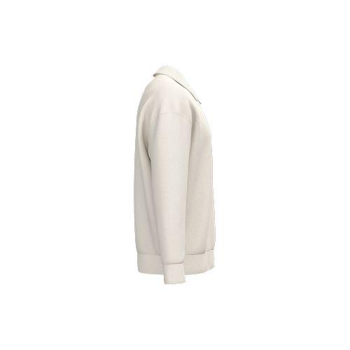 Sweat-shirt écoresponsable quart zip col polo à épaules tombantes unisexe