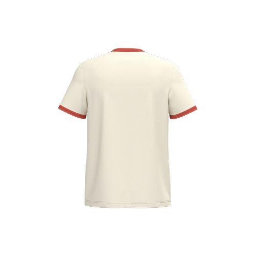 Eco-friendly men's ringer t-shirt with washed effect binding