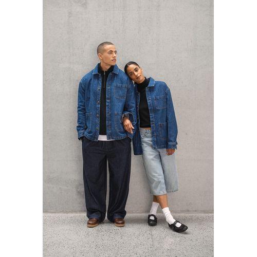 Eco-friendly unisex dropped shoulders denim jacket