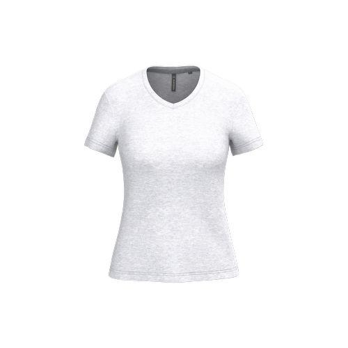 Ladies' short-sleeved V-neck T-shirt