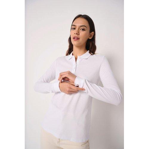 Ladies' pique LSL polo shirt