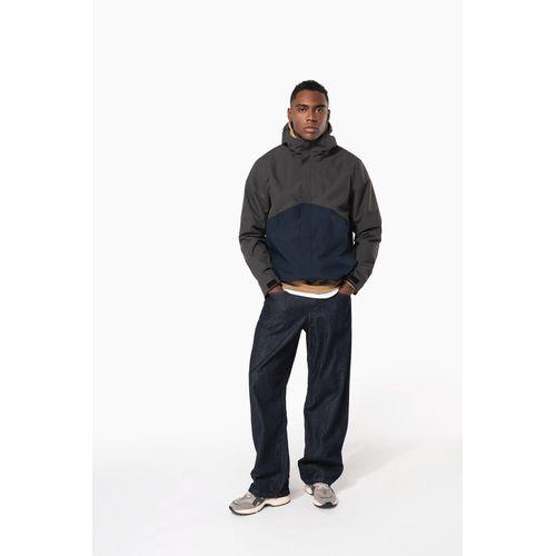 Unisex bi-tone 3 in 1 waterproof hooded parka