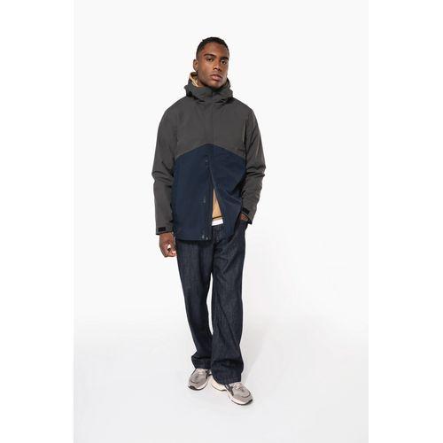 Unisex bi-tone 3 in 1 waterproof hooded parka