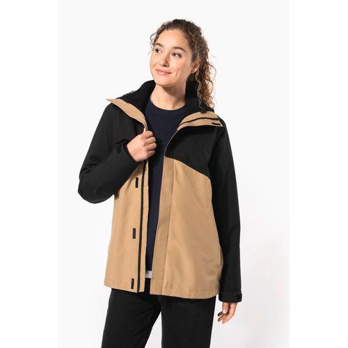 Unisex bi-tone 3 in 1 waterproof hooded parka