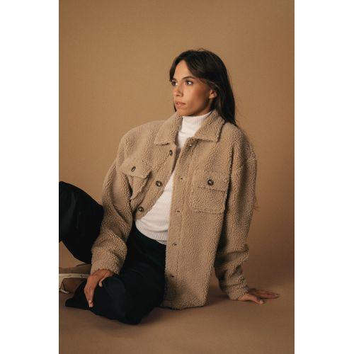 Unisex sherpa dropped shoulders overshirt