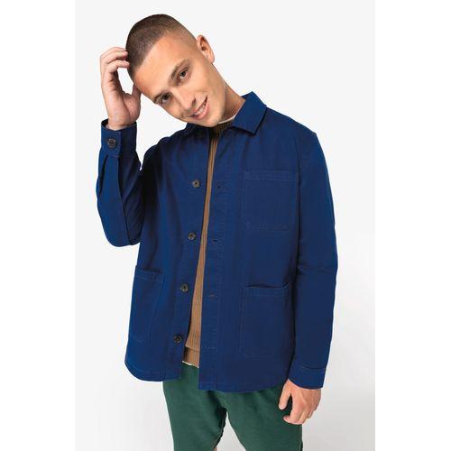 Eco-friendly men's washed effect work jacket