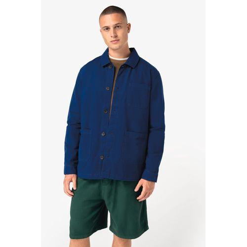 Eco-friendly men's washed effect work jacket