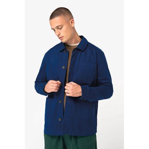 Eco-friendly men's washed effect work jacket