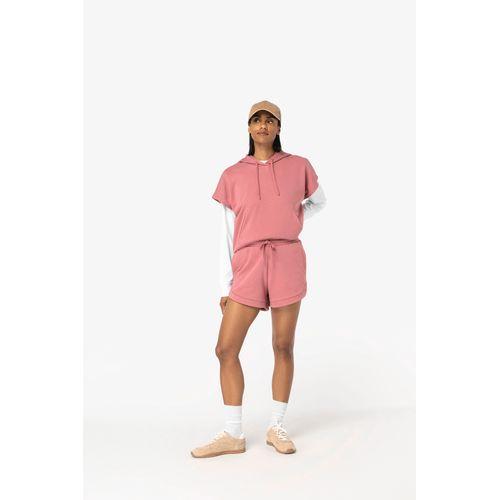 Eco-friendly ladies' French Terry sleevless hooded oversize sweatshirt