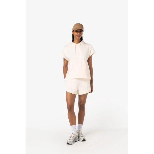Eco-friendly ladies' French Terry sleevless hooded oversize sweatshirt