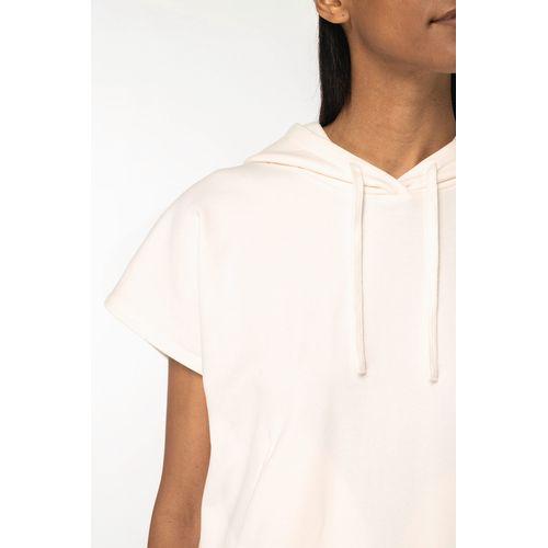 Eco-friendly ladies' French Terry sleevless hooded oversize sweatshirt