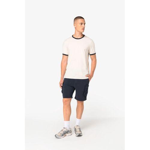 T-shirt ringer écoresponsable à bords contrastés effet délavé homme