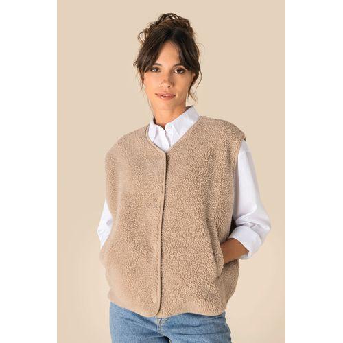 Veste sans manches en sherpa femme