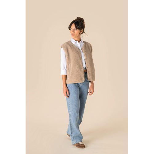 Veste sans manches en sherpa femme