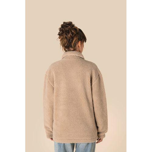 Unisex sherpa dropped shoulders overshirt