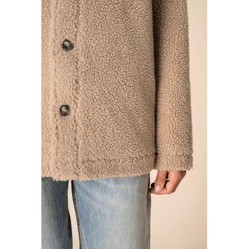 Unisex sherpa dropped shoulders overshirt