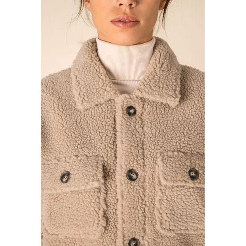 Unisex sherpa dropped shoulders overshirt