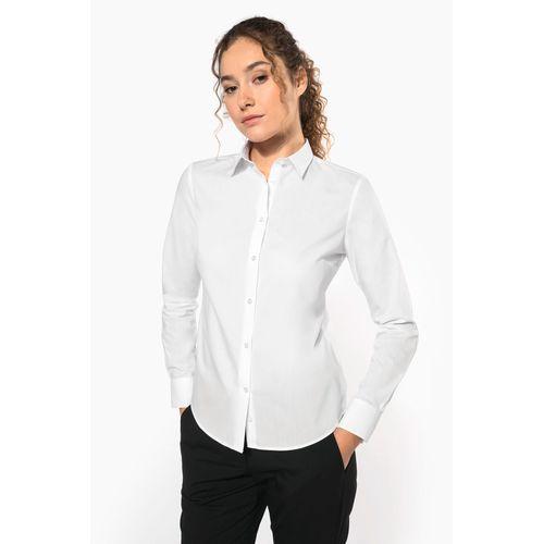 Ladies' poplin easy care polycotton shirt