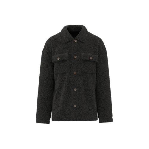 Unisex sherpa dropped shoulders overshirt