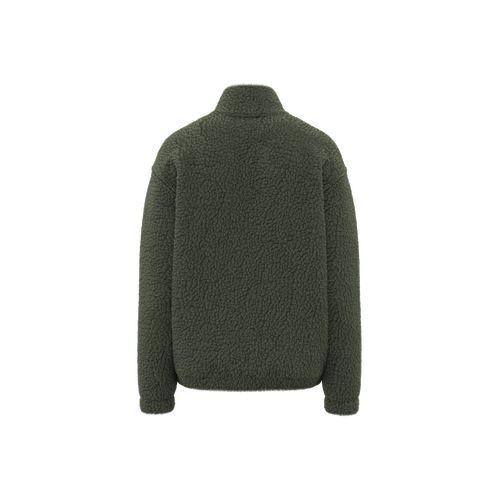 Unisex sherpa dropped shoulders quarter zip sweatshirt
