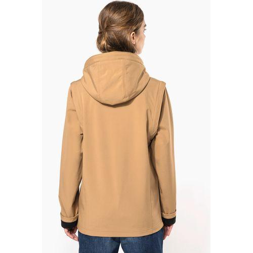 Veste Softshell 3 couches à capuche avec manches amovibles unisexe