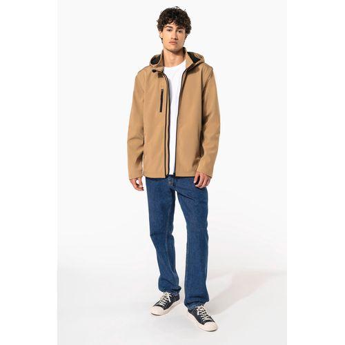 Veste Softshell 3 couches à capuche avec manches amovibles unisexe