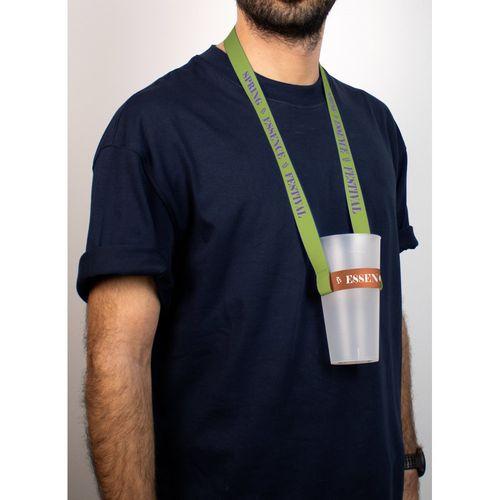 SHEFFIELD. Lanyard and cup holder for sublimation in polyester