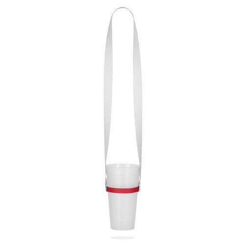 BOLTON. Polyester sublimation lanyard with silicone cup holder