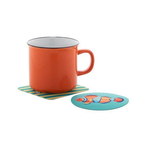 CreaFelt Drink RPET felt coaster, circle