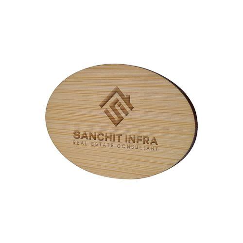 Badge Bamboo Ovale 74x50mm