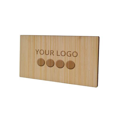 Badge Bamboo Rectangle 74x40mm