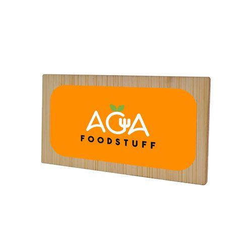 Badge Bamboo Rectangle 74x40mm