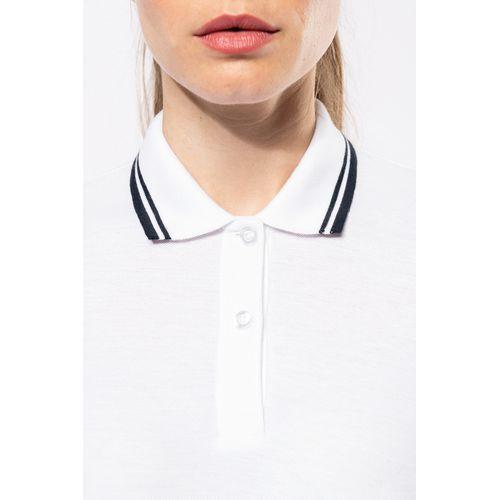 Polo femme manches courtes à rayures