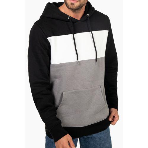 Sweat-shirt tricolore à capuche unisexe