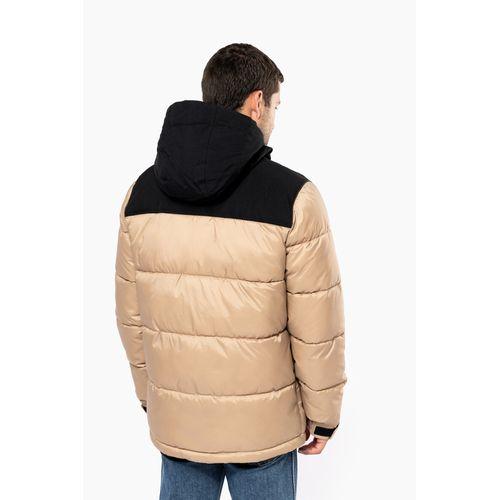 Unisex bi-tone padded jacket with hood