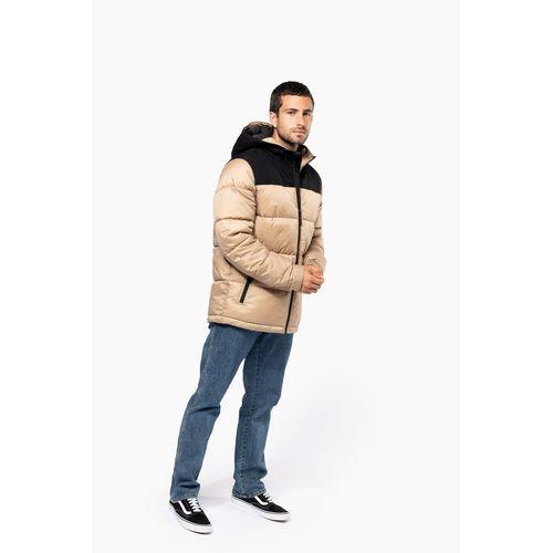Unisex bi-tone padded jacket with hood