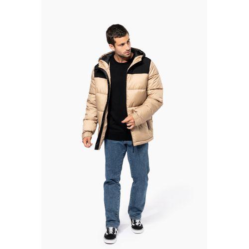Unisex bi-tone padded jacket with hood