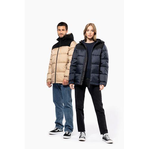 Unisex bi-tone padded jacket with hood